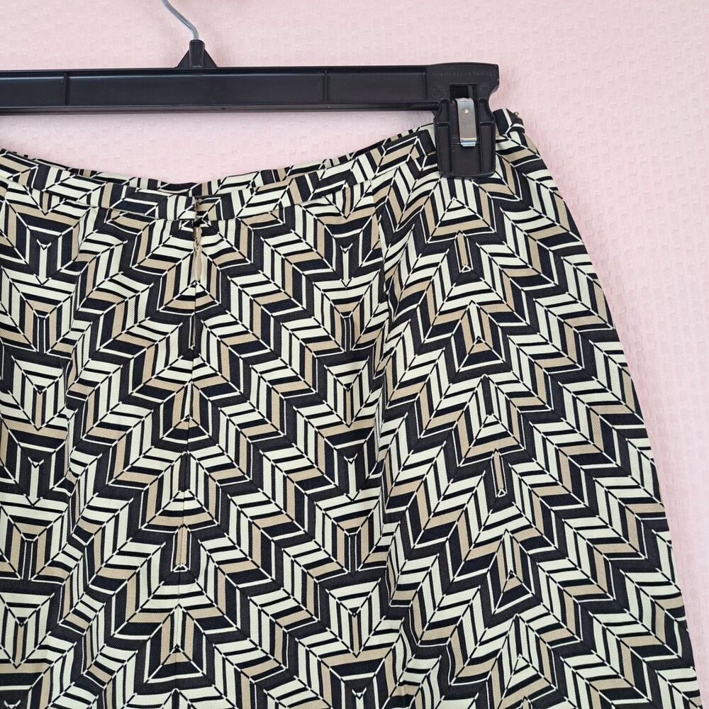 Vintage Ann Taylor Silk with Wool Blend Chevron Print Pencil Skirt Size 6 - Picture 11 of 11